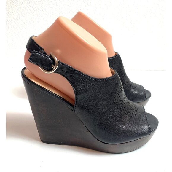 Coach Black Jade Platform Slingback Sandals 8 - Picture 1 of 12